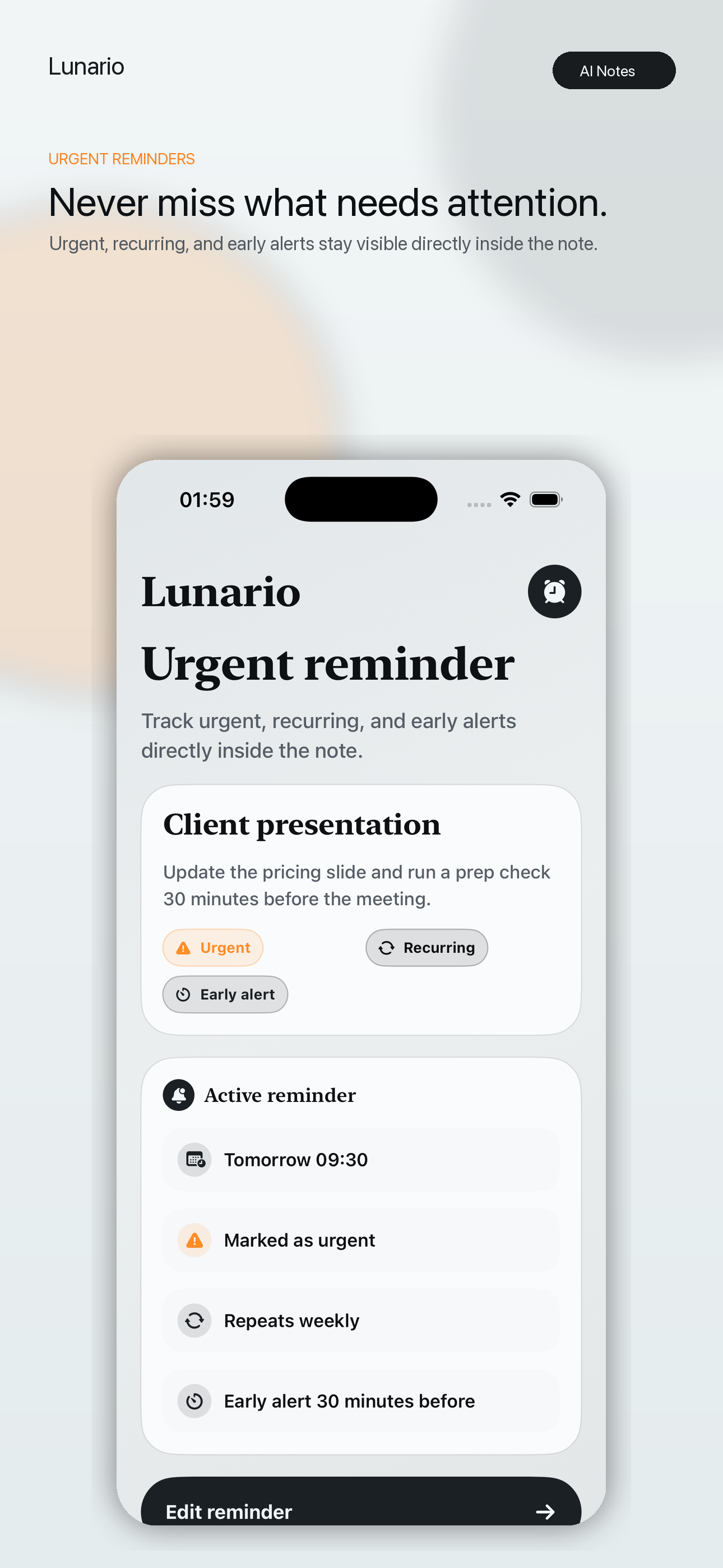 Lunario feature preview